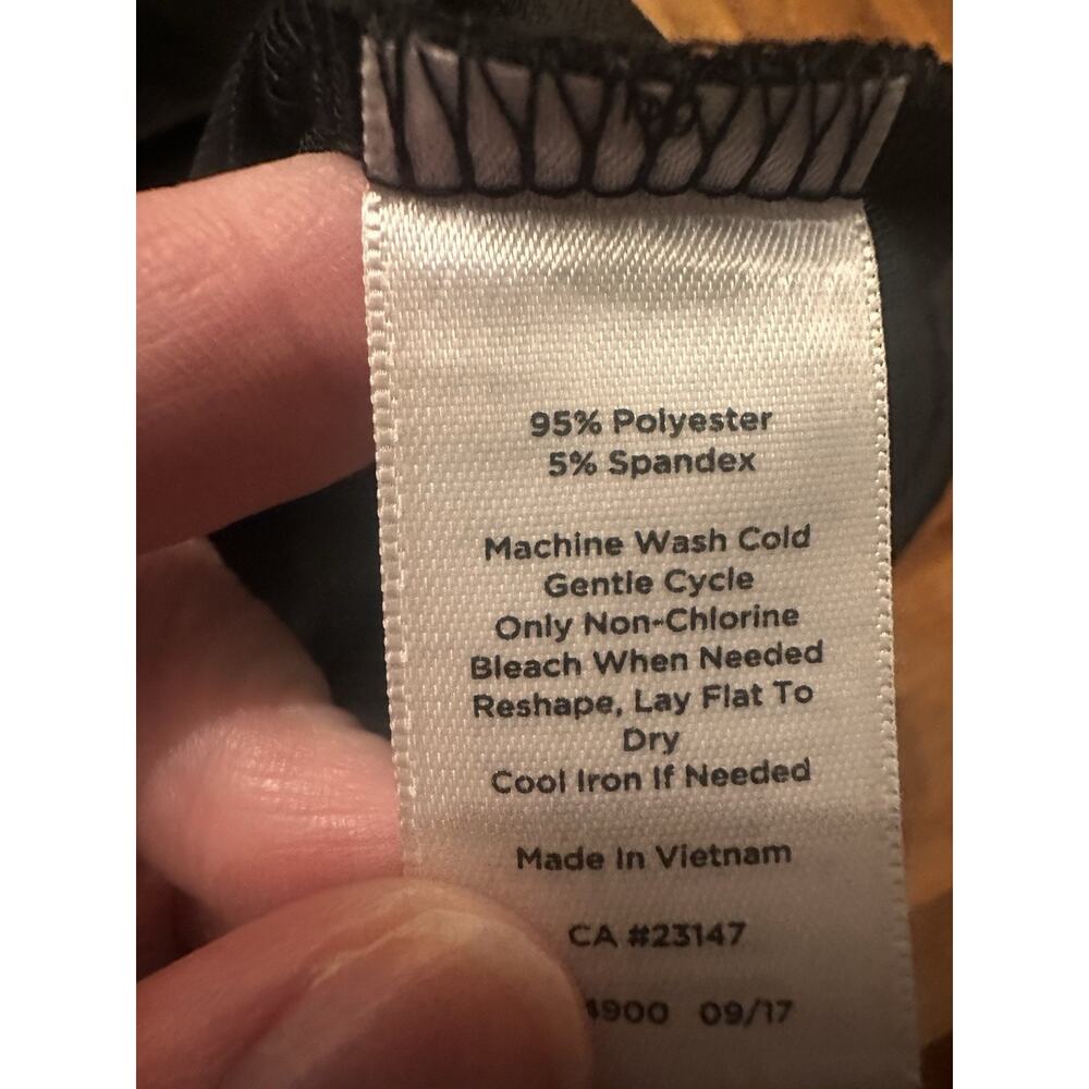 Talbots Size Medium Bow Sleeve Trim Ponte Shift Dress Black Classic Office - Picture 10 of 10
